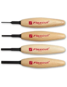 Flexcut MT100 4 Piece Micro Tool Chisel Set 🪚 Premium Woodworking Equipment | JetTools.bg