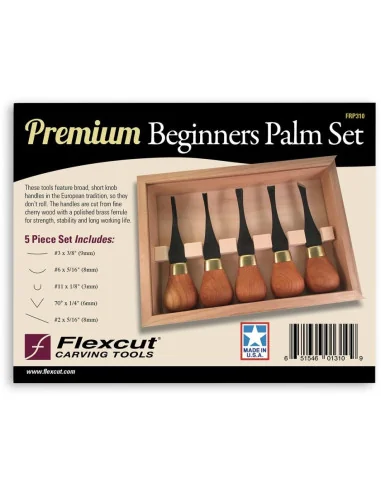 Flexcut FRP310 5 Piece Premium Beginner's Palm Set 🪚 Premium Woodworking Equipment | JetTools.bg