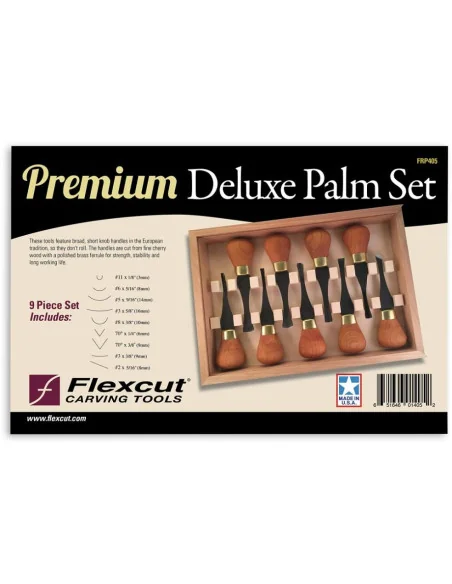 Flexcut FRP405 9 Piece Premium Deluxe Palm Set 🪚 Premium Woodworking Equipment | JetTools.bg