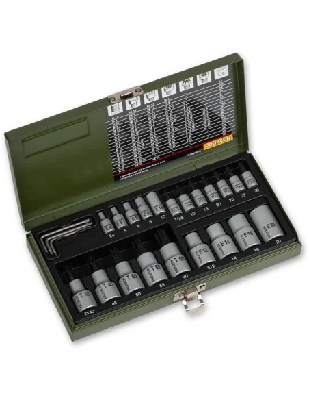 Proxxon 23 Piece Torx Socket Set (14" & 12") 🪚 Премиум оборудване за дървообработка | JetTools.bg