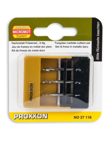 PROXXON 3 Piece Tungsten Milling Cutter Set 🪚 Premium Woodworking Equipment | JetTools.bg