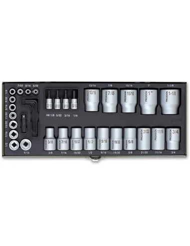 PROXXON 36 Piece Imperial Socket & Bit Set (1/4" & 1/2") 🪚 Премиум оборудване за дървообработка | JetTools.bg