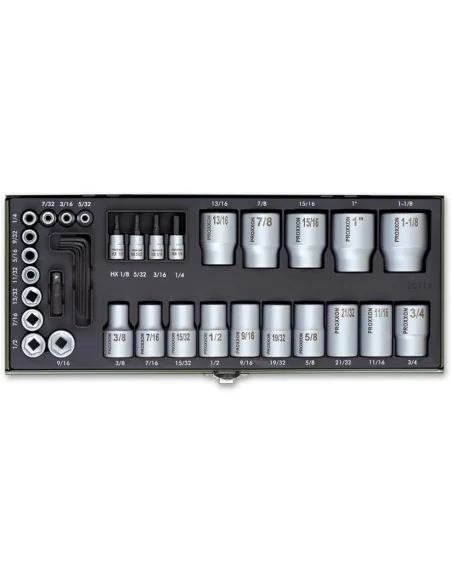 PROXXON 36 Piece Imperial Socket & Bit Set (1/4" & 1/2") 🪚 Premium Woodworking Equipment | JetTools.bg