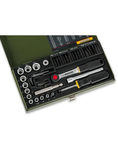 Proxxon 39 Piece Screwdriver and Socket Set (14") 🪚 Премиум оборудване за дървообработка | JetTools.bg