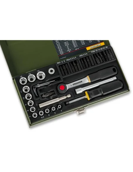 Proxxon 39 Piece Screwdriver and Socket Set (14") 🪚 Премиум оборудване за дървообработка | JetTools.bg