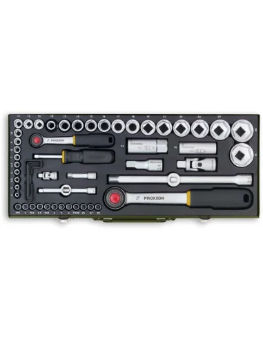 Proxxon 56 Piece Industrial Socket Set (14" & 12") 🪚 Премиум оборудване за дървообработка | JetTools.bg