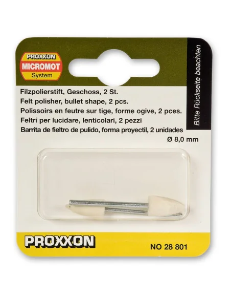 PROXXON Felt Polishing Bullet Tips (Pkt 2) 🪚 Premium Woodworking Equipment | JetTools.bg