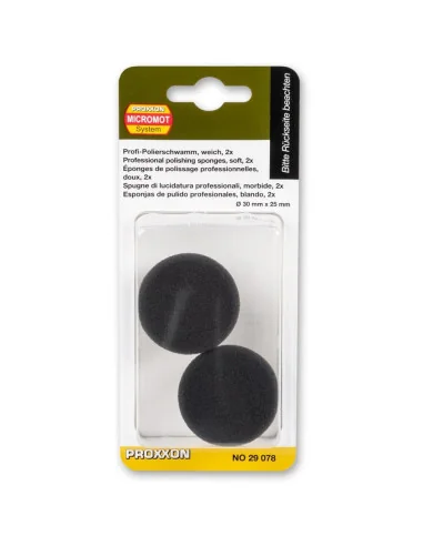 Proxxon Soft Black Polishing Sponges (2 pieces) 🪚 Премиум оборудване за дървообработка | JetTools.bg