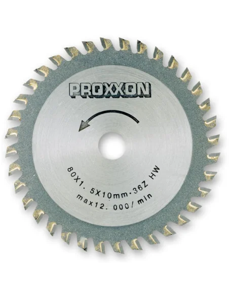 PROXXON TCT Saw Blade - 80mm x 1.6mm x 10mm 36T 🪚 Premium Woodworking Equipment | JetTools.bg