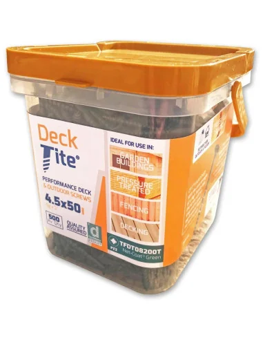 Tite-Fix Deck-Tite 4.5 x 50mm Pozi Screw Tub Net-Coat - Pack of 500...