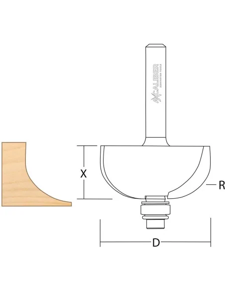 Axcaliber Bearing Guided Cove Cutters 🪚 Premium Woodworking Equipment | JetTools.bg