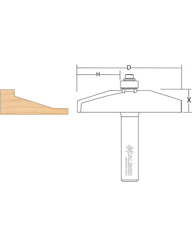 Axcaliber Bevel Panel Raising Cutter ➤ • Топ цена • jettools.bg