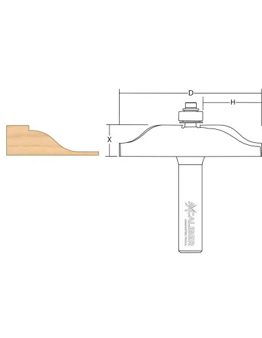 Axcaliber Ogee Panel Raising Cutter ➤ • Топ цена • jettools.bg