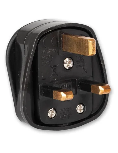 Axminster Professional Black Fused Plug 13A