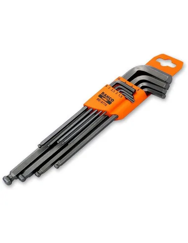 Bahco BE-9770 Metric Long Ball End Hex L-Key Set, 9 Piece 🪚 Премиум оборудване за дървообработка | JetTools.bg