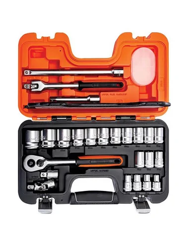 Bahco S240 1/2" Drive Socket Set, 24 Piece 🪚 Премиум оборудване за дървообработка | JetTools.bg