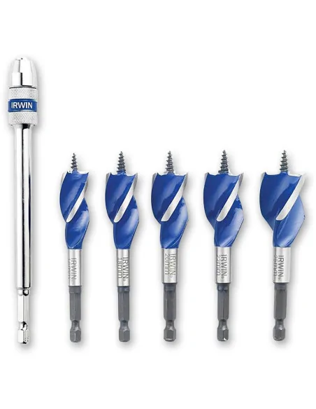 IRWIN Blue Groove 6X Stubby Wood Bit Set (5 Pce) 🪚 Premium Woodworking Equipment | JetTools.bg