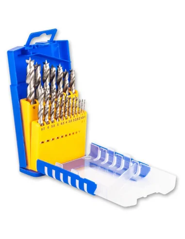 FISCH 19 Piece HSS Brad Point Drill Set 🪚 Премиум оборудване за дървообработка | JetTools.bg