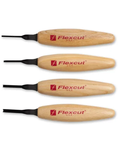 Flexcut 4 Piece 45 Degree Parting Micro Tool Set 🪚 Премиум оборудване за дървообработка | JetTools.bg