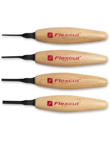 Flexcut 4 Piece Micro Sweep Tool Set 🪚 Премиум оборудване за дървообработка | JetTools.bg